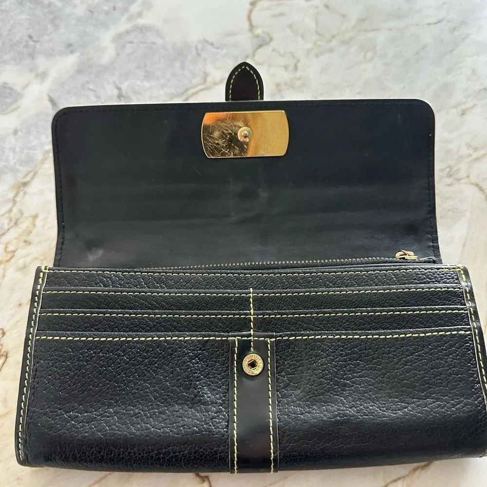 Louis Vuitton Suhali Le Favori Black Leather Wallet